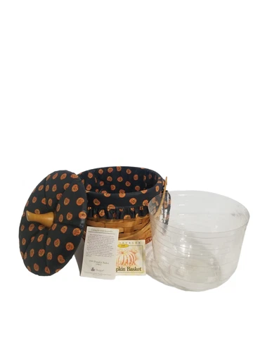 Longaberger 1995 Pumpkin 10" Basket Liner Insert Booklet Jack- O-Lantern 19402 Cover