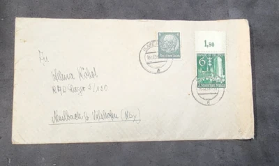 WW2 WWII Nazi Germany Third Reich cover w German stamps + vignette on back 1939 - Image 1 of 4