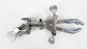 Mercer Glass Works Neverust Nickel Plated 3 Finger Utility Clamp - Picture 1 of 10