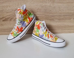 Converse Floral Print Chucks Taylor All Star 570805C Hi Schuhe 5,5 = 38 w. NEU - Imagen 1 de 8