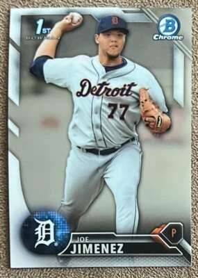 2016 Bowman Chrome Prospects Joe Jimenez Detroit Tigers #BCP225 - Image 1 of 2