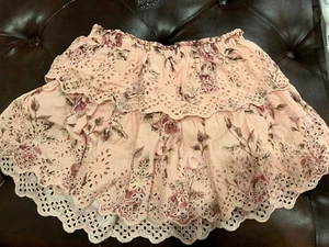 girl's M Gap x LoveShackFancy floral flippy mini skirt - Picture 1 of 2