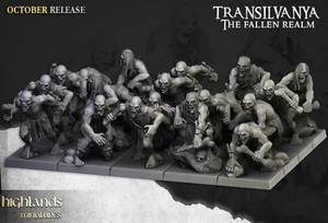 Unità fanteria Ghouls, non morti wargames fantasy RPG D&D scheletro zombie miniatura - Foto 1 di 11