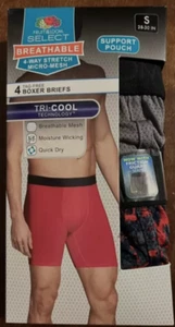 Fruit of the Loom Mens 4pk Select Breathable Mico-Mesh Boxer Briefs Small(28-30) - Picture 1 of 3