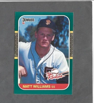 Matt Williams RC San Francisco Giants 1987 Donruss The Rookies #45 - Image 1 of 2