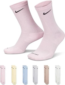 Nike Confezione 6 Calzini Sneakers Uomo Everyday Plus Multicolore Tg 46-50 Nuovi - Foto 1 di 2