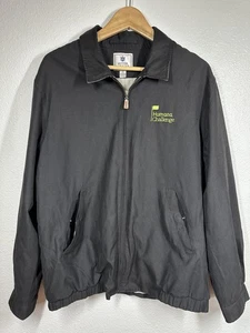 Peter Millar Jacket Mens Medium Black Humana Challenge Golf Full Zip Windbreaker - Picture 1 of 11
