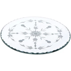 Plymor 8" Round, 5mm Thick Beveled Etched Glass Mirror Circle - Picture 1 of 1