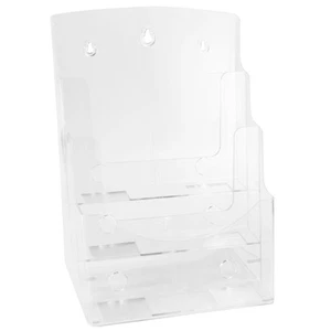 1PZ Espositore File A4 Scrivania Porta Libri Trasparente Acrilico Libreria Scaffale - Foto 1 di 12