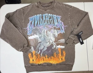Civil Regime Vintage Wash The Dreamers Over the Fire Crewneck Sweatshirt Size M - Bild 1 von 8