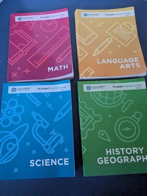Calvert Publication Homeschool Lot of 4 1st Grade Teachers Guides  - Image 1 of 4