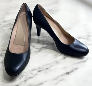 Naturalizer Michelle schwarzer Pumps mandelförmiger Zehenpartie Größe 10 W bequemes Leder neu - Bild 1 von 8