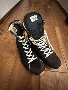 Winning Boxing Shoes Ring shoes US8.5 ( 26.5cm ) Black White Laces Used Japan - Picture 1 of 5