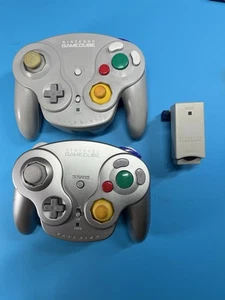 Nintendo 2 WaveBird Wireless Controller Combo - Grey & Plat. with Receiver - Picture 1 of 7