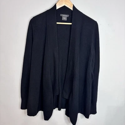 Bloomingdale’s 100% Cashmere Open Front Cardigan Womens S Sweater Black Capsule - Image 1 of 4
