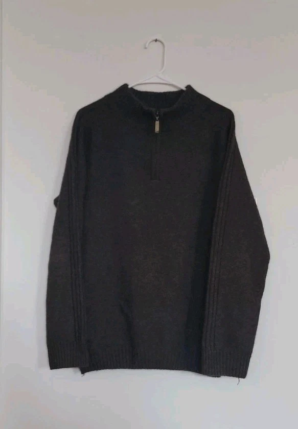 McDonald New Zeland Merino Wool Possum Fur Blend Blue Sweater Sz L - Image 1 of 4