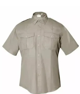NEW Flying Cross Taupe S/Sleeve Uniform Shirt Poly Blend XL F1 95R6651 - Picture 1 of 20