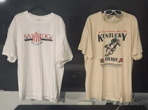 Saratoga Race Course T Shirt Since 1863 Kentucky Derby 151st Surfside Sunglasses - Picture 1 of 7