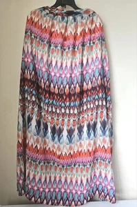 women long skirt summer colorful size M maxi lined - Picture 1 of 3