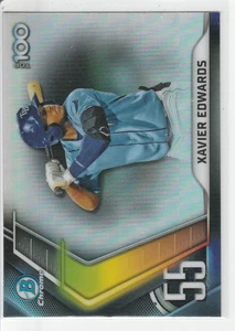 Xavier Edwards 2022 Bowman Chrome Bowman Scouts Top 100 #BTP-55 Tampa Bay Rays - Picture 1 of 2