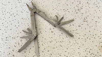 Leatherman REBAR Stainless Steel Silver Multi Tool Pilers Knife - - - - Image 1 of 4