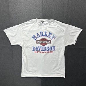 Vintage Harley Davidson Motorcycles T-Shirt Größe Large A.D. Farrow East Ohio - Bild 1 von 6