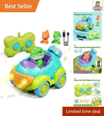 Interactive Dino Remote Control Car for Toddlers - Safe, Durable & Rechargeable - Image 1 of 4