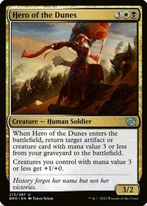X 1 Hero Of The Dunes NM-M The Brothers War 213 MTG Magic The Gathering - Picture 1 of 2