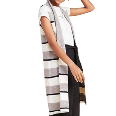 Anthropologie Pencey Striped Sleeveless Open Front Cardigan Sweater Vest Size XS - Image 1 of 4
