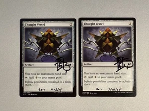 2 x Thought Vessel Non-Foil Commander 2015 MTG Cards Signed by rk post - Picture 1 of 2