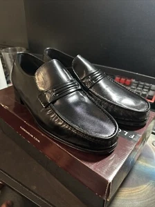 Florsheim Men's Como Black Moc Toe Strap Dress Loafers - 17089-01 Size 12 3E - Picture 1 of 11