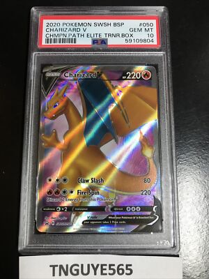 Pokémon Charizard V SWSH260 SWSH Promo Full Art Holo PSA 9 Trading