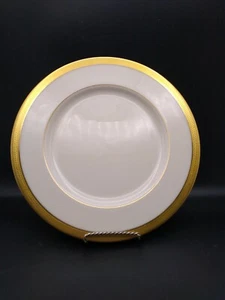Lenox Lowell P-67 Gold Encrusted Band Gold Backstamp 10 1/2" Dinner Plate - Picture 1 of 8