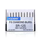 10Pcs Azdent Dental Fg Super Coarse Diamond Burs For High Speed Handpiece