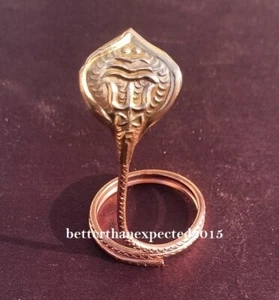 Lord Shiva Hindu Pooja Shambu Prayer Copper Saap Snake Shivling Naag Puja- 3" - Picture 1 of 3