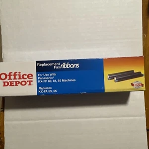 OFFICE DEPOT BLACK REPLACEMENT FAX RIBBONS PANASONIC* KX-FP 80, 81, 85 MACHINES - Picture 1 of 3