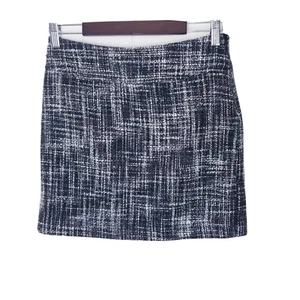 Falda de tweed The Limited para mujer talla 0 gris negro blanco forrada - Imagen 1 de 13