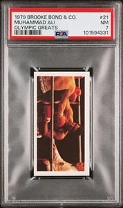 1979 BROOKE BOND & CO. OLYMPIC GREATS #21 MUHAMMAD ALI PSA 7 - Picture 1 of 2