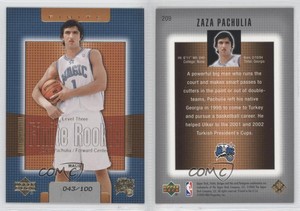 2003-04 Upper Deck Finite Gold /100 Zaza Pachulia #209 Rookie RC
