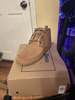 LL Bean мужчин злой хороший ботинки три глаза стриженный мех замши коричневый размер 8 новый $118 - Изображение 1 из 4