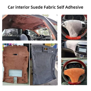 Self Adhesive Faux Suede Fabric Wrap Film Sticker Stretch for Car Interior Decor - Picture 1 of 25