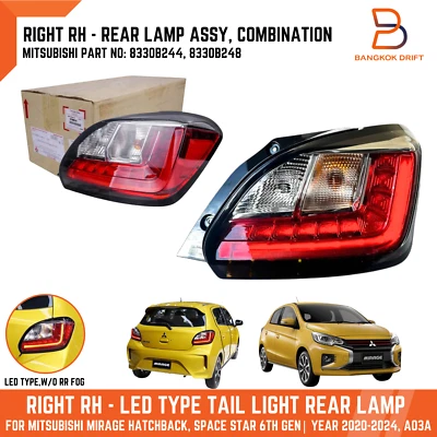 RIGHT RH LED TAIL LAMP REAR LIGHT FOR MITSUBISHI MIRAGE HATCHBACK SPACE STAR 20+ - Image 1 of 4