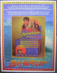1995 Baywatch Collector Cards Original Promo 8x11" Mini Color Poster Ad - Bild 1 von 1