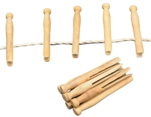 12 antike Wäscheklammern Rundkopf handgedrechselt Holz Deko Shabby mehrere vorha - Bild 1 von 5