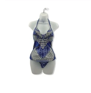 Kenneth Cole Damen blau bunt Tankini Badeanzug Oberteil und Unterteil Größe S - Bild 1 von 12