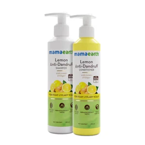Mamaearth Combo of Lemon Anti-Dandruff Shampoo & Conditioner – 250 ML + 250 ML - Bild 1 von 16