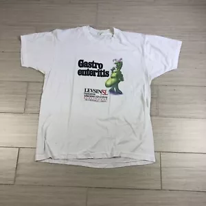 Vintage t shirt Gastroenteritis levsin hyoscyamine size XLage 80’s white - Afbeelding 1 van 4