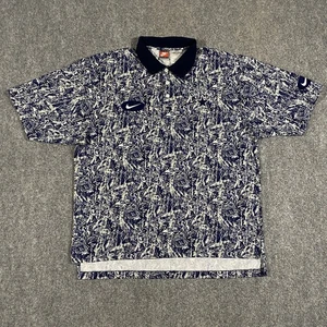 VINTAGE Dallas Cowboys Nike Polo Shirt Adult XL Blue All Over Print NFL Pro Line - Picture 1 of 17