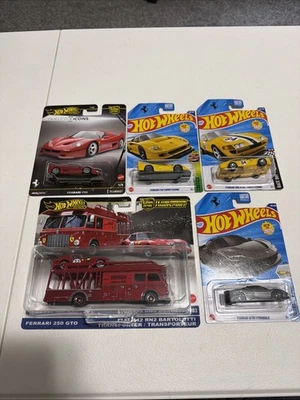 Hot Wheels 2025 Ferrari Lote Transporte 250 GTO F50 F40 SF90 Stradale Lote De 4 Foto 1 de 4
