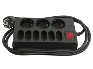 Steckdosenleiste 42922, 9-fach, schwarz - Bild 1 von 2